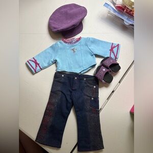 American girl glitter jeans outfit